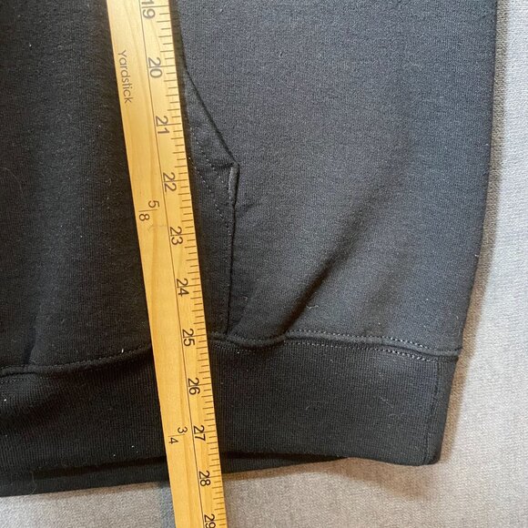 Champion Eco Authentic Black Hoodie MS Lacrosse Print Green Logo Mens Size M - Picture 11 of 12